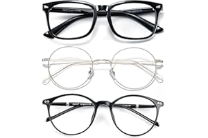 Cyxus Blue Light Glasses Anti Eyestrain Computer Eyeglasses, Clear Lens Retro Eyewear for Men and Women…