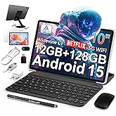 TECLAST P30T Android-15-Tablet 10.1 Pulgadas Tableta 10 Accesorios, 12GB RAM+128GB ROM(TF 4TB), 2GHz Octa-Core CPU, Tablet co