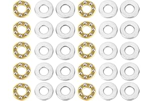 YWBL-WH 10 pièces F3-8M Butée à billes Jeu de roulements en acier plat miniature de haute précision 3 x 8x3.5 mm, Palier À Semelle