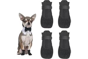 GOSHIES 4 Stück Hundeschuhe Pfotenschutz Hunde Schuhe Outdoor atmungsaktiv Hundeschuhe Hundesocken Anti Rutsch für Füße mit Einer Breite von ca. 3,7 cm S