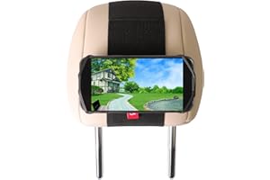 Hikig Soporte para reposacabezas de teléfono de coche, soporte de teléfono para reposacabezas de coche, se adapta a todos los teléfonos celulares y dispositivos de 3.5 a 7 pulgadas, soporte de