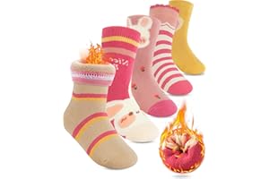 Kyopp Chaussettes rigolotes Enfants Filles et Garçons Drôles Chaussettes Animaux Coton Unisexe Kids Crew Socks 10 Paires 21-37