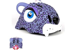 Crazy Safety Casque de vélo pour enfants | Casque enfants 2-7 ans pour vélo, skateboard, cyclisme, vélo de course, trottinette, rollers | Casque 3D animalier léger et ajustable 49-55 cm (Tigre Orange)