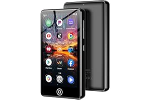 AGXOV 144GB Reproductor MP3 con Bluetooth y Wi-Fi, 4,02 Pulgadas Pantalla Táctil MP4 Player, Reproductor de Música Android con Spotify, Amazon Music, Deezer, Radio FM, Lector de E-Books (Negro)