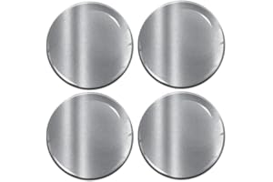 Biomar Labs® 4 x 55mm Autocollant 3D en Silicone pour Cache-Moyeu, Enjoliveurs, Centre de Roue Caches Emblème Couleur Argent A 9755