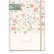Paper&you Bullet Journal Dotted A5 Clair De Lune - 156 Pages Numérotées, Carnet à Pois Durable Et Écologique
