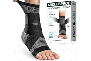 AREST (2er-Pack) Sprunggelenkbandage - Fußbandage Sprunggelenk - Ultra Dünn knochelbandage - Fussbandagen Sprunggelenk - Fussbandagen Sprunggelenk