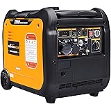 maXpeedingrods Inwertorowy generator prądu 5500 W, benzynowy, 4-suwowy z USB i gniazdami 230 V, super cichy i lekki jako awar