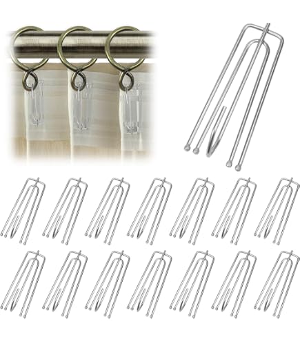 100 Gardinenhaken Silber – Extra Stabil Für Gardinenringe Mit 4–6 Mm Wandung