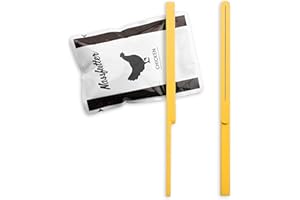 BELISSIA Lot de 2 presse-sachets | Grattoir / extracteur pour sacs de nourriture humide | Jaune mandarine | Aide à la vidange de la nourriture humide en sauce ou en gelée | Vider les sacs sans laisser de