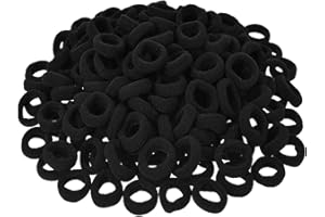 RTINLE Elastici Capelli Bambina, 50 Pezzi Elastici Piccoli Capelli Legami, Multicolore Capelli Piccoli e Morbidi Ragazze Coda di Cavallo per Bambine,Nero