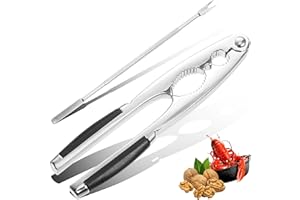 WUISOLQP Nutcracker Zinc Alloy Walnut Pliers Nut Crackers Tool Walnut Cracker Tool Walnut Cracker Opener with Rubber Grips for Walnut Hazelnut Almonds Pecan Seafood