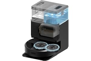 iRobot Roomba Plus 405 Combo Robot + AutoWash - Base Multifonction - Lavage et séchage des lingettes - LiDAR Clearview - 75 Jours d'autovidage - Double Lavage avec SmartScrub - Noir