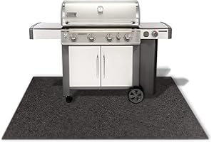 KARAT Tapis Ignifuge Dalton 200 x 200 cm, Anthracite, hautement résistant au feu | Tapis de Protection Polyvalent: Barbecue, terrasse, Balcon et Jardin