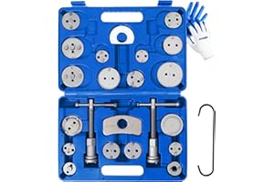 ATPEAM 25PCS Brake Caliper Rewind Tool Kit, Complete Caliper Wind Back & Piston Rewind Set for Cars, Trucks