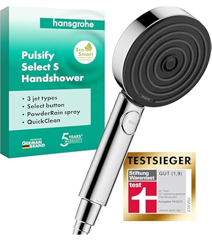 Hansgrohe Croma Select E Douchette à Main Vario, Blanc-chromé