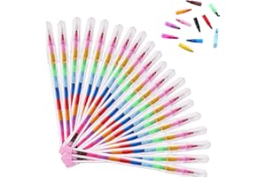Xuigort 20 Stück Wachsmalstifte Buntstifte Kinder, Adventskalender Stifte Farben Baustein Buntstifte 11 Farben Regenbogen Stift, für kinder Malerei Büro Schulbedarf