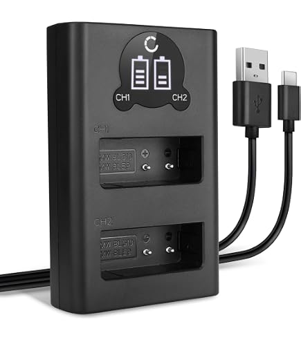 Cargador Dual USB Para Baterías Panasonic DMW-BLG10/DMW-BLE9 Y Leica BP-DC15 – Con Pantalla LCD