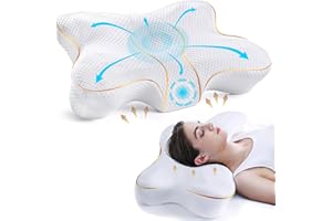 ‎DIKI DIKI Orthopädisches Kopfkissen Memory Foam Nackenkissen Kopfkissen Nackenstützkissen für Nackenschmerzen, Rücken-, Seitenschläfer & Bauchschläfer