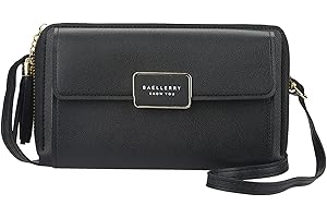 YIXUAN LLC Yixuan Pochette Telephone Portable Sac Portefeuille Femme Bandouliere Petit Sac Bandouliere avec Porte Cartes et Fermeture Eclair Portefeuille Femme en Cuir PU avec Réglables Bandoulière