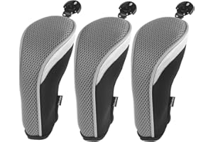 Lot de 3 Andux Club de golf hybride Tête Housses interchangeables sans étiquette.