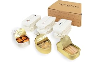 MARISKITO | Pack La Mar de Disfrutón - 6 Conservas Gourmet - Latas de Conservas Gallegas - Caja Regalo - Estuche de Productos Delicatessen