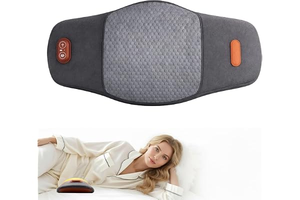 Kensbro Ländryggkudde, 3-i-1 ryggmassageapparat med värme och vibrationsmassage, elektrisk ländryggsmassageapparat med intelligent kontrollbrytare, för kontorsstol, bil, säng & soffa
