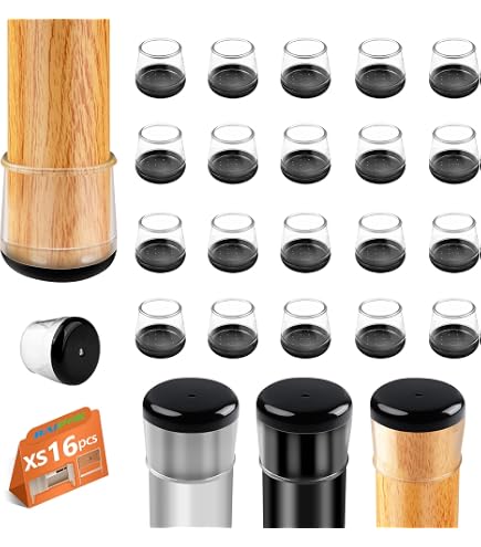Nuovo 40 X Sedia Puntali Gomma Nera Pavimento Protezione Bastone Ends - Foto 11