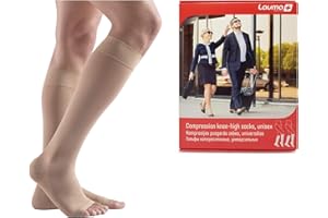 Lauma Medical, Chaussettes de contention, Compression graduée, Médicales 23-32 mmHg pour Femmes et Hommes, Bout ouver, Classe 2.