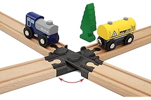 locorico - Croisement pour Train en Bois (4 Voies Rotatif)
