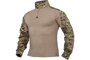 SHUOJIA Combat Shirts Tactical Shirt Multicam Tattica Softair, Mimetica, Paintball, Militare