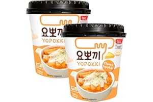 VMART Young Poong Yopokki Cheese Rice Cake Cup Topokki Tteokbokki 120g (Pack of 2) - Instant Korean Snacks Food