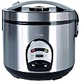 BKitchen Cook 200 Rice Cooker - 4L Capacity - 700W Electric - Stainless Steel - Steaming Function