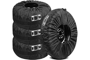 CRSUSUKJ Reifentasche Set 13-18 Inch 4 Piece, Universal Autoreifen Abdeckung, Reifenabdeckung Radschutzhülle Ersatzrad Reifen Abdeckung, Waterproof Staubdicht Car Tyre Protection Cover