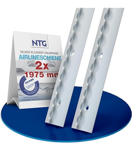 20 stuks eindkappen voor vierkante airline-rails, kleur grijs