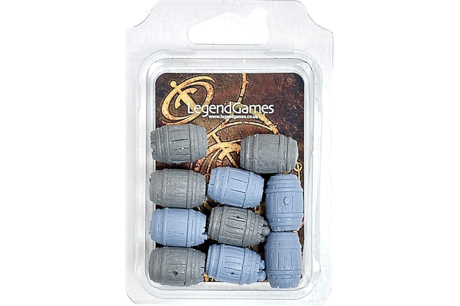 LegendGames 28mm scale Resin Barrel Set - Sealed Barrels Set 2 - contains 10 barrels.