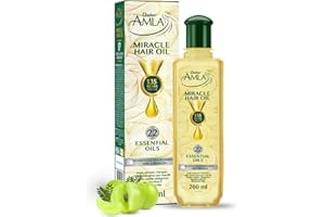 Dabur Amla Miracle Hair Oil | Weightless | For Nourishment and Strength | 97% Natural Ingredients | Infused with 22 Oils for Root-to-Tip Care