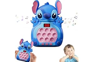 COSORO Light Up Pop it Game Quick Push Bubbles Game,Blue Handheld Fast Speed Pushing Game,Electronic Poppet Game Sensory Fidget Toy,Pop Controller Popping Game Puzzle Pop Game for Kids Xmas Birthday Gifts