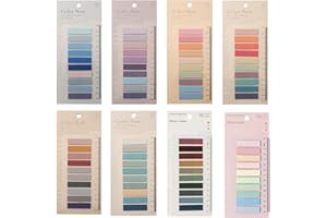 KARJIAJA Pack of 1600 Index Sticky Notes Tabs, Side Markers, Page Marker Set, Flags, Index, Colourful, Thin Plastic Adhesive Strips, Pastel Set, Sticky Tabs, Aesthetic Page Markers, Adhesive Markers