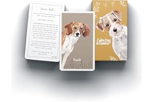 Calm Dog Games Brain Games & Enrichment Activity Deck - Interactive Dog Puzzles, Boredom Breaker, Slow Feed, Snuffle, Mental Stimulation, Brain Training, Positive Reinforcement, Anxiety Aid