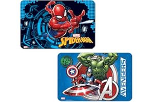 PALLEON Juego de 2 salvamanteles de Marvel Avengers + Spiderman para niños