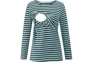 Smallshow Donna Top per Allattamento a Maniche Lunghe 3 Pack