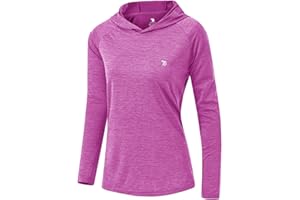 YSENTO Women's Long Sleeve Running Hoodie Gym Sports Yoga Tops Shirts UPF 50+ with Thumb Hole