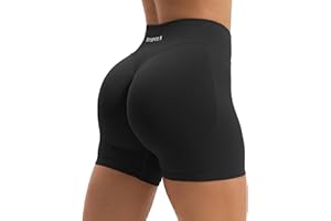 JOYSPELS Women's Seamless Gym Shorts - High Waist Scrunch Bums Ruched Booty Shorts for Activewear, Running, Yoga, Sports, Workout