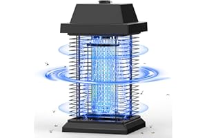 TMACTIME Lampada Antizanzare Elettrica, 20W 4500V UV Zanzariera Elettrica Impermeabile IPX4, per Casa, Cucina, Giardino, Interno e Esterno