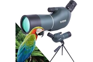 BOSSDUN 15-45x50 HD Cannocchiale con Treppiede, Borsa per il Trasporto e Adattatore Smartphone per Osservazione Uccelli Giri Turistici Tiro con L'arco Paesaggio della Fauna Selvatica