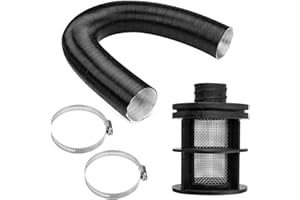 XQZMD Filtro di aspirazione dell'aria silenziatore e tubo di aspirazione, 25 mm, con clip per riscaldamento diesel Webasto, kit di riscaldamento diesel per aria di parcheggio