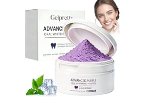 50g Polvere Sbiancante per Denti, Polvere Sbiancante Denti Immediato, Usato per pulire i respirare fresco, rimozione Delle Macchie Profonde (viola)