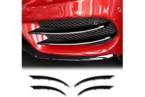 KUNGKIC Car Front Bumper Fog Light Trim Lip Splitter Spoiler Decal for Mercedes Benz C Class W205 C180 C200 C250 C260 C300 2015-2018 Accessory 4 pcs/set(Black)