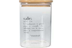 Villa d'Este Home Tivoli Barattolo sale 1 L in vetro, coperchio in bambù, Victionary